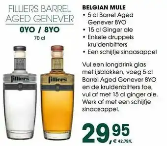 Filliers barrel aged genever 8yo belgian mule