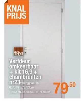 Cevo Verfdeur omkeerbaar + kit 16,9 + chambranten nr23 aanbieding