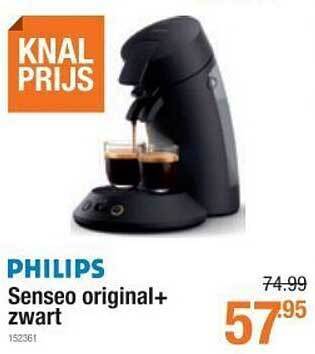 Cevo Philips senseo original+ zwart aanbieding