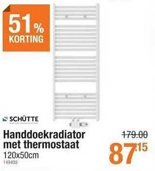 Handdoekradiator met thermostaat