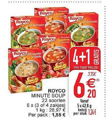 Cora Royco minute soup aanbieding