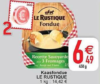 Cora Kaasfondue le rustique aanbieding