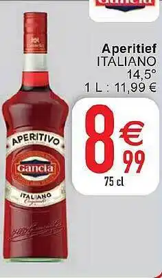 Cora Aperitief italiano aanbieding
