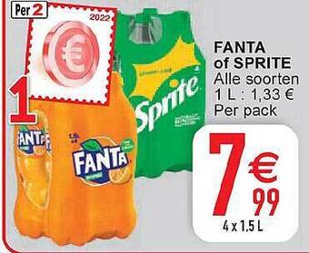 Cora Fanta of sprite 1 l aanbieding