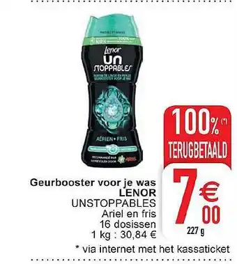 Cora Geurbooster voor je was lenor unstoppables aanbieding