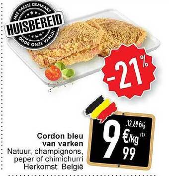 Cora Cordon bleu van varken aanbieding