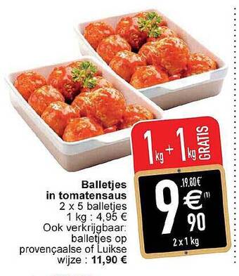 Balletjes in tomatensaus