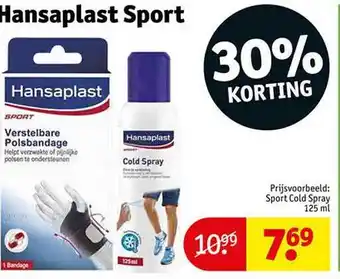 Kruidvat Hansaplast sport 30% korting aanbieding