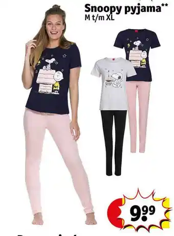 Kruidvat Snoopy pyjama aanbieding