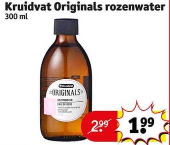 Kruidvat Kruidvat originals rozenwater 300 ml aanbieding