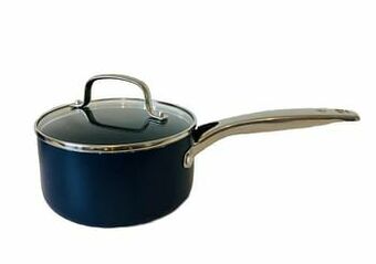 Best of TV Sauspan met deksel Blue diamond Ø 16 cm blauw/zilver