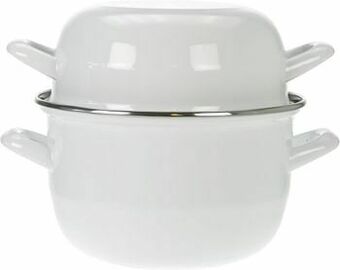 Makro Cosy & Trendy Mosselpot + Schaaldeksel 18 cm wit - 2,8 l aanbieding