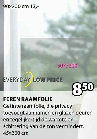 Jysk Feren raamfolie aanbieding