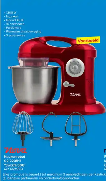 Carrefour Nova Keukenrobot 02,220511 6605534 aanbieding