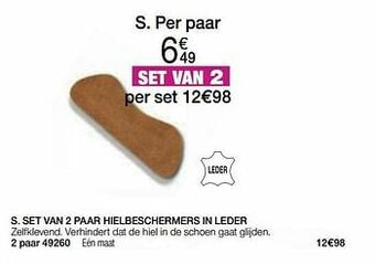 Damart Set van 2 paar hielbeschermers in leder aanbieding