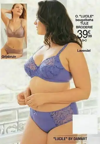 Damart Lucile beugelbeha tule broderie aanbieding