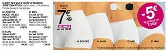 Set van 2 slips of boxers stretchkatoen mini