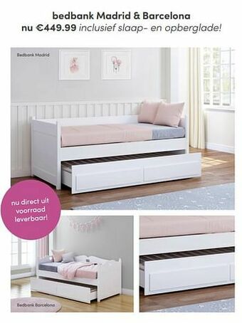 Baby & Tiener Bedbank madrid + barcelona aanbieding