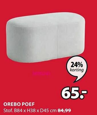 Jysk Orebo poef aanbieding