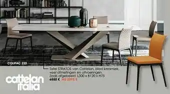 Tafel stratos van cattelan, blad keramiek