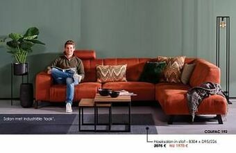 Krea Hoeksalon in stof aanbieding