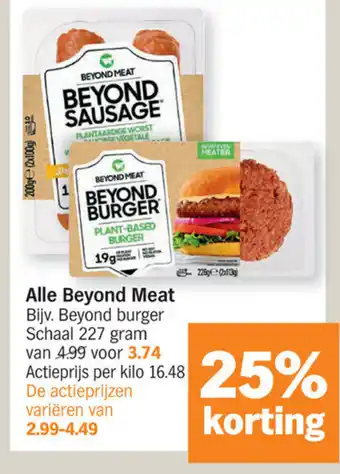 Albert Heijn Alle Beyond Meat Schaal 227gram aanbieding