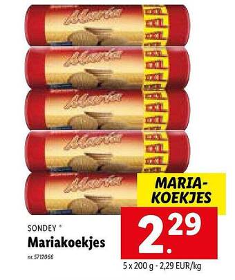 Sondey mariakoekjes