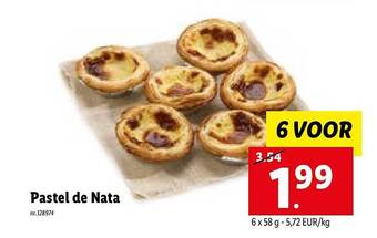 Lidl Pastel de nata aanbieding