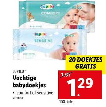 Lidl Lupilu vochtige babydoekjes aanbieding