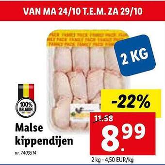 Lidl Malse kippendijen aanbieding