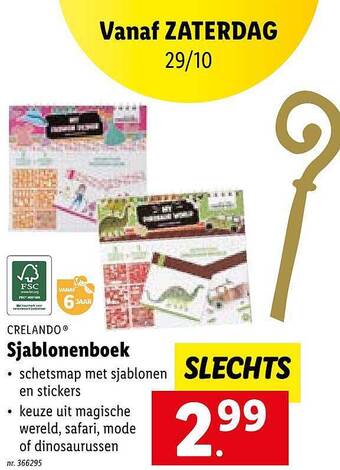 Lidl Crelando sjablonenboek aanbieding