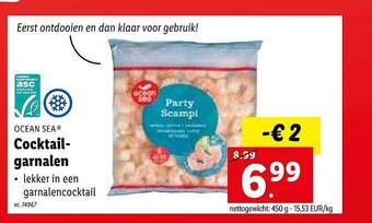Lidl Ocean sea cocktailgarnalen aanbieding