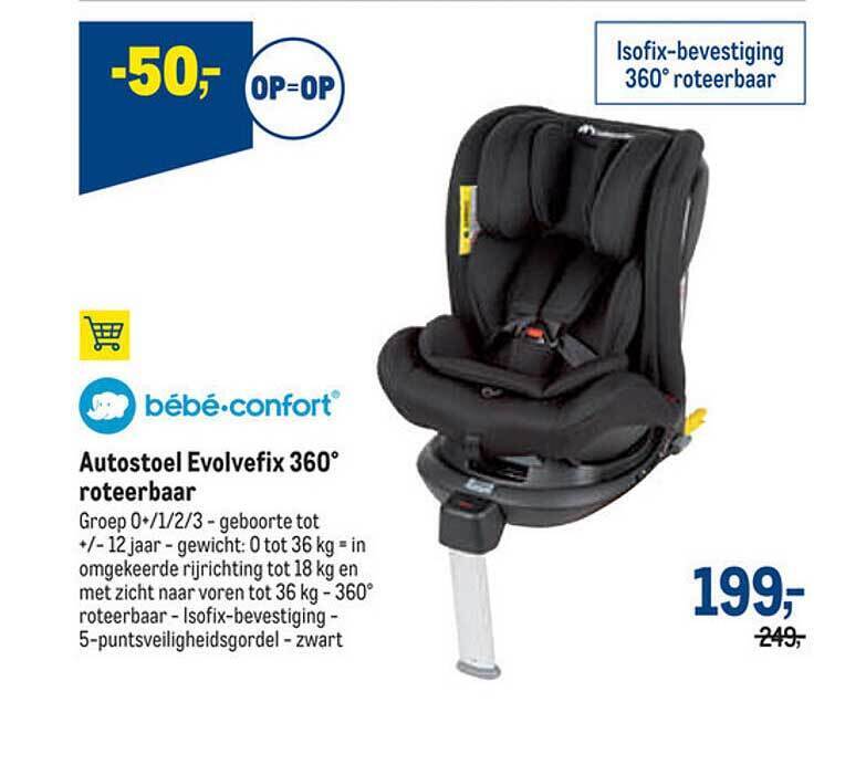 Autostoel evolvefix 360° roteerbaar promotie bij Makro
