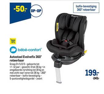 Makro Autostoel evolvefix 360° roteerbaar aanbieding