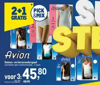 Makro Avion damesondergoed en herenondergoed aanbieding