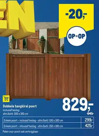 Makro Dubbele bangkirai poort aanbieding