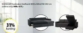 Jysk Mariager hoeksalon bedbank aanbieding