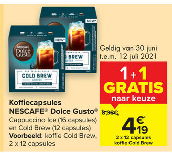 Carrefour Nescafe Dolce Gusto Koffiecapsules aanbieding
