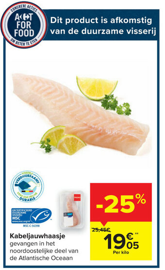 Carrefour Kabeljauwhaasje aanbieding