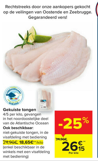 Carrefour Gekuiste tongen aanbieding
