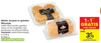Carrefour Wafels Jacquet en galetten Milcamps aanbieding