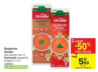 Carrefour Gazpacho Alvalle aanbieding