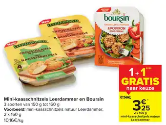 Carrefour Mini-kaasschnitzels Leerdammer en Boursin aanbieding