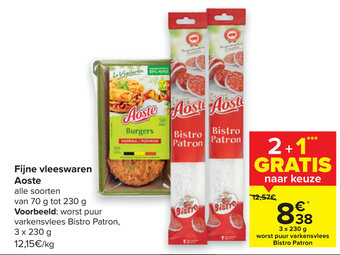 Carrefour Fijne vleeswaren Aoste aanbieding