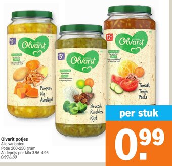 Albert Heijn Olvarit Potjes Alle Varianten aanbieding