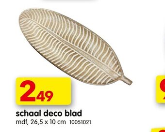 Yess Schaal Deco Blad aanbieding