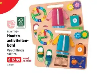 Lidl Playtive houten activiteitenbord aanbieding