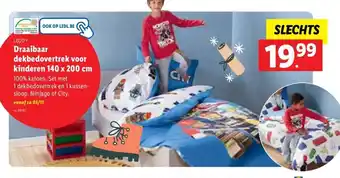 Lidl Lego draaibaar dekbedovertrek voor kinderen 140x200cm aanbieding