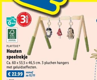 Lidl Playtive houten speelrekje aanbieding