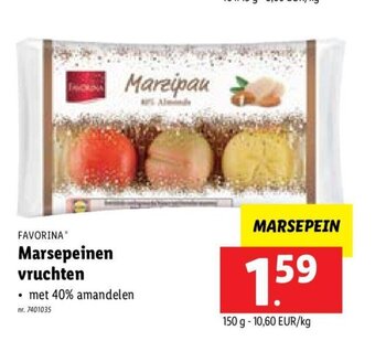 Lidl Favorina marsepeinen vruchten aanbieding